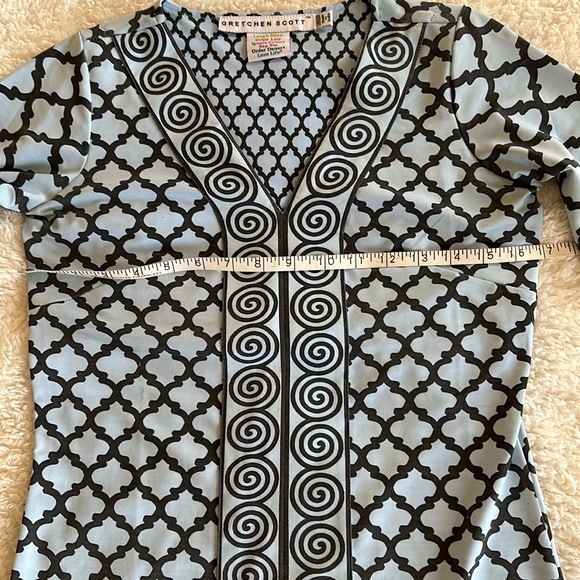 Gretchen Scott Blue and Dark Grey Dress - Picture 4 of 8